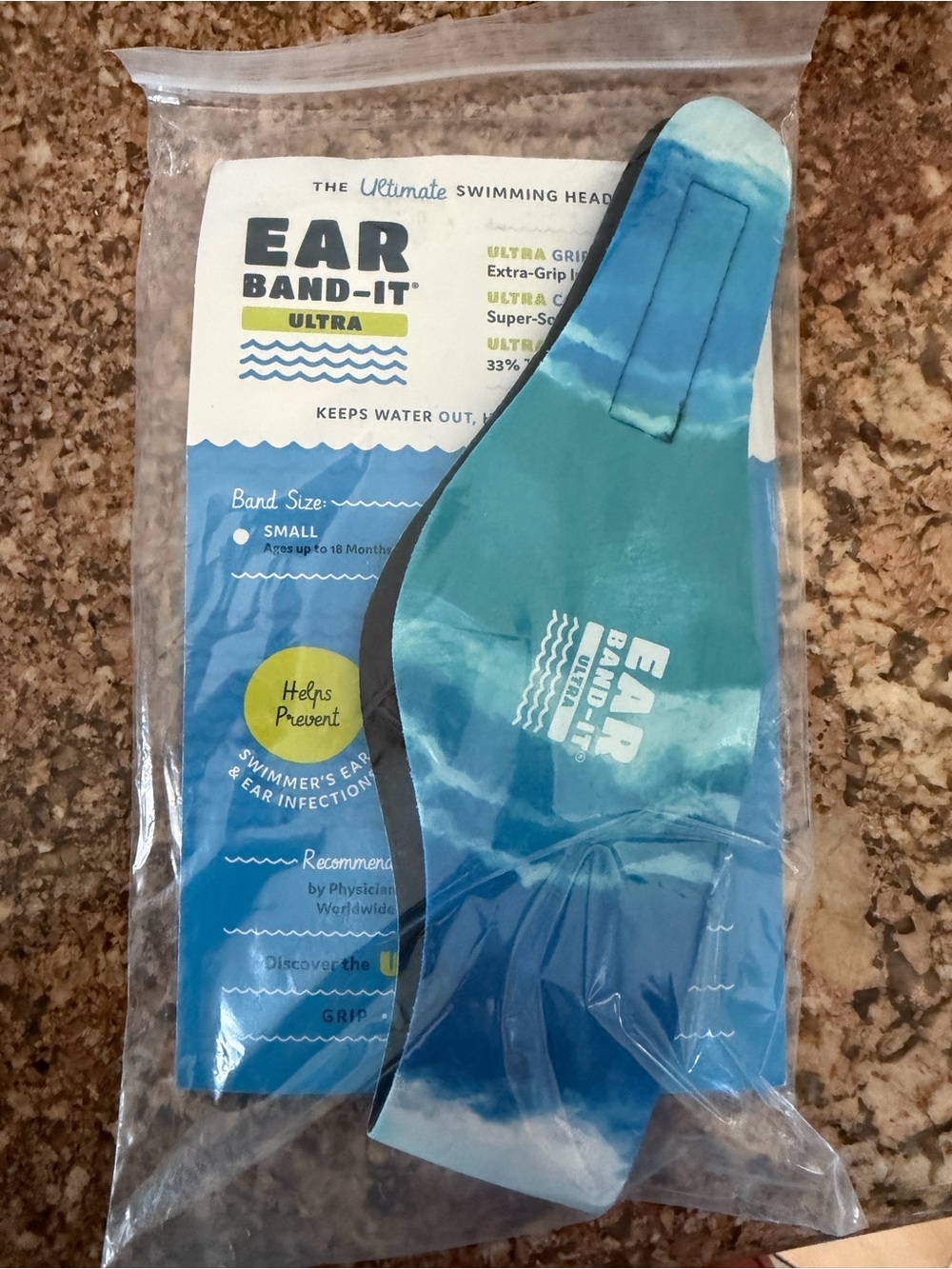 EAR BAND-IT Ultra Swimming Ear Band - Blue Aqua